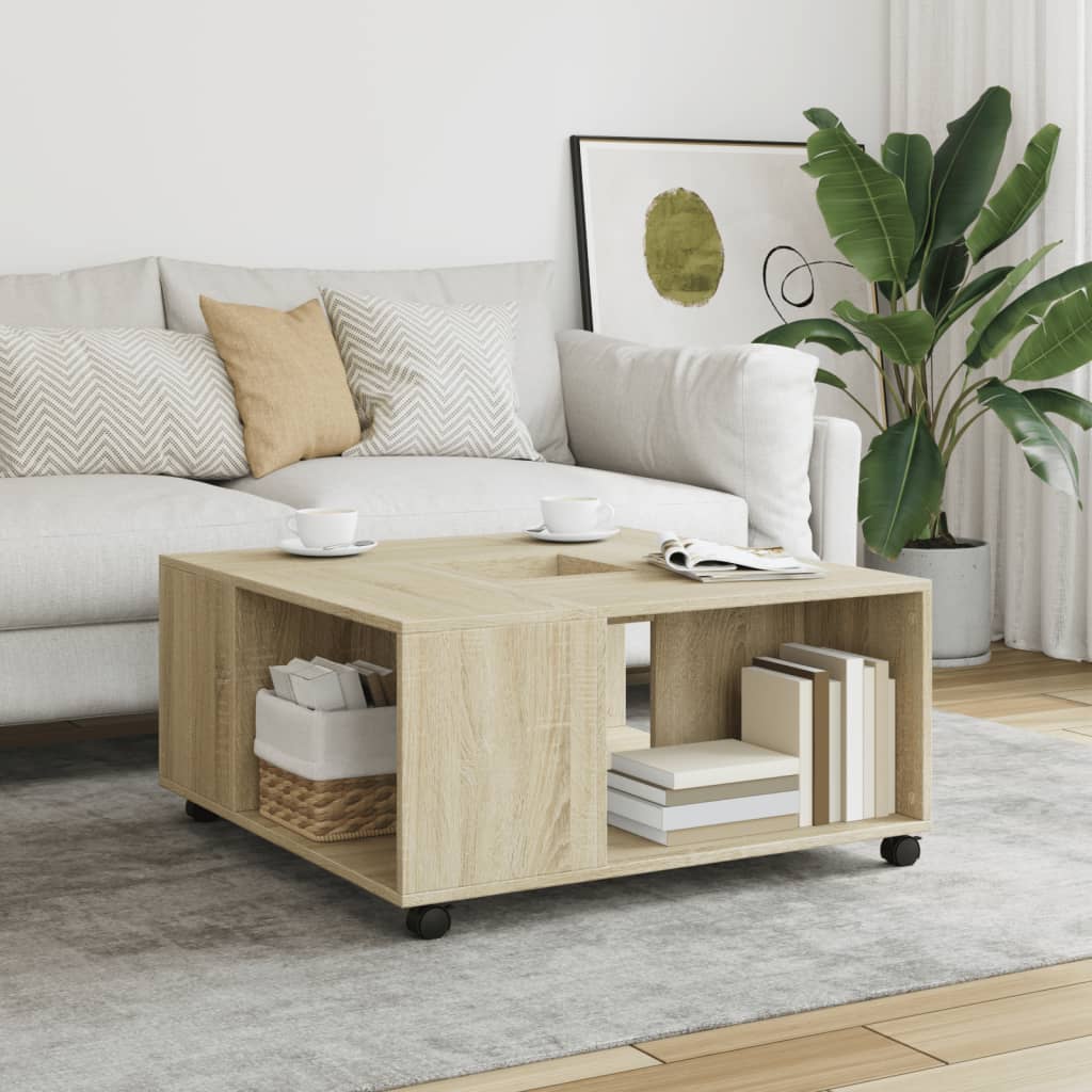Salontafel 80X80X40 Cm Bewerkt Hout