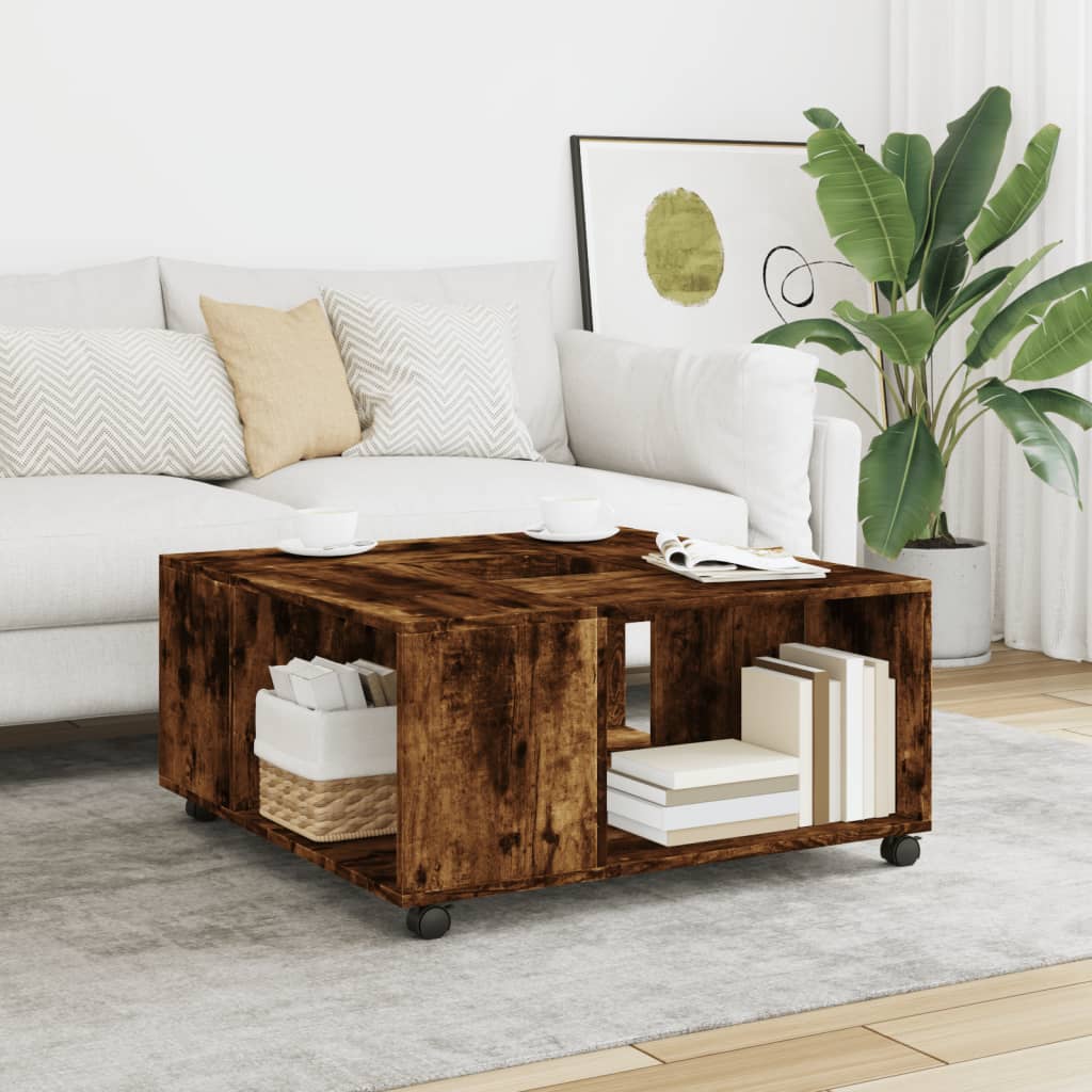 Salontafel 80X80X40 Cm Bewerkt Hout