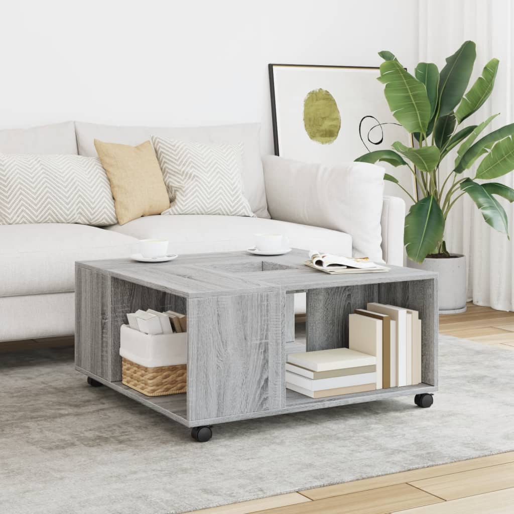 Salontafel 80X80X40 Cm Bewerkt Hout