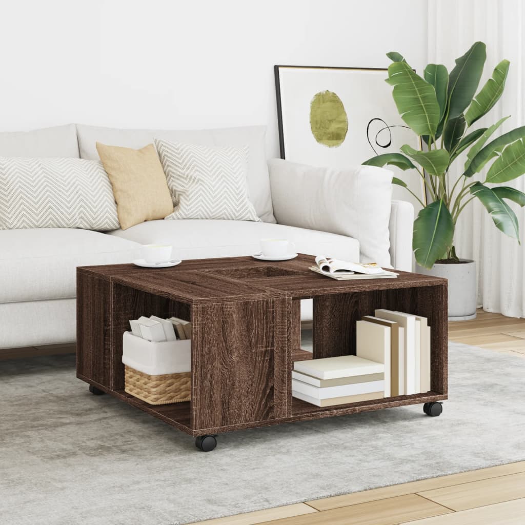 Salontafel 80X80X40 Cm Bewerkt Hout