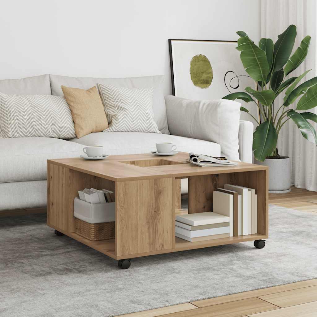 Salontafel 80X80X40 Cm Bewerkt Hout