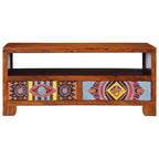 Salontafel 90X50X40 Cm Massief Acaciahout Multikleur