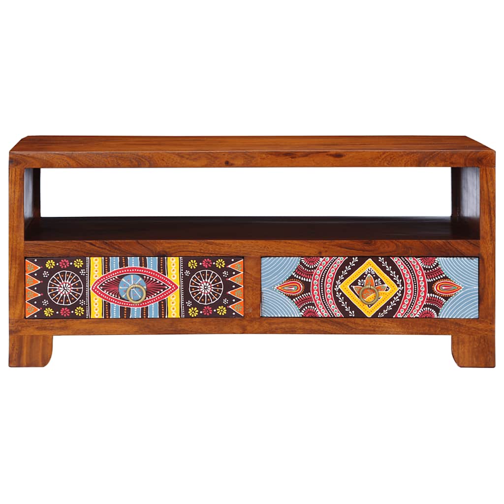 Salontafel 90X50X40 Cm Massief Acaciahout Multikleur