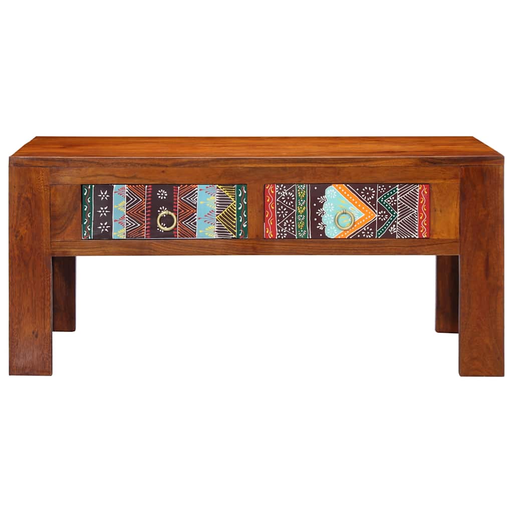 Salontafel 90X50X40 Cm Massief Acaciahout Multikleur