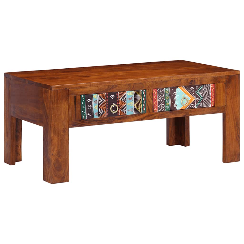 Salontafel 90X50X40 Cm Massief Acaciahout Multikleur