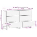 Dressoirs 2 St 60X33X75 Cm Massief Mangohout Zwart