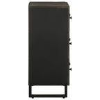 Dressoirs 2 St 60X33X75 Cm Massief Mangohout Zwart