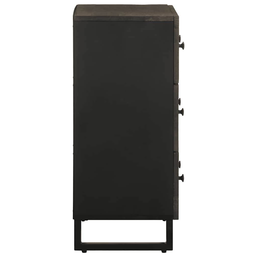 Dressoirs 2 St 60X33X75 Cm Massief Mangohout Zwart
