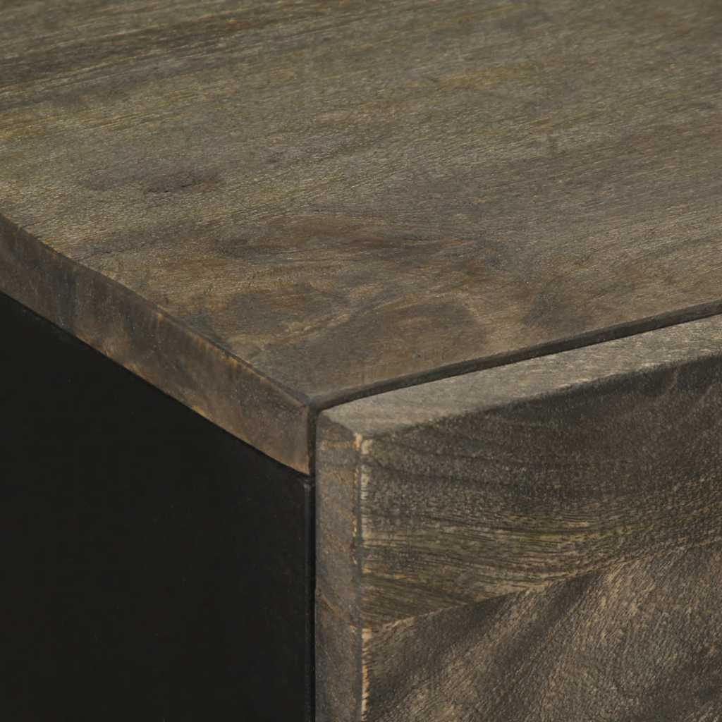 Dressoirs 2 St 60X33X75 Cm Massief Mangohout Zwart