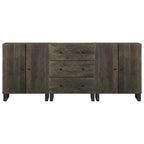 3-Delige Dressoirs 60X33X75 Cm Massief Mangohout Zwart