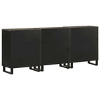 3-Delige Dressoirs 60X33X75 Cm Massief Mangohout Zwart