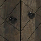 3-Delige Dressoirs 60X33X75 Cm Massief Mangohout Zwart
