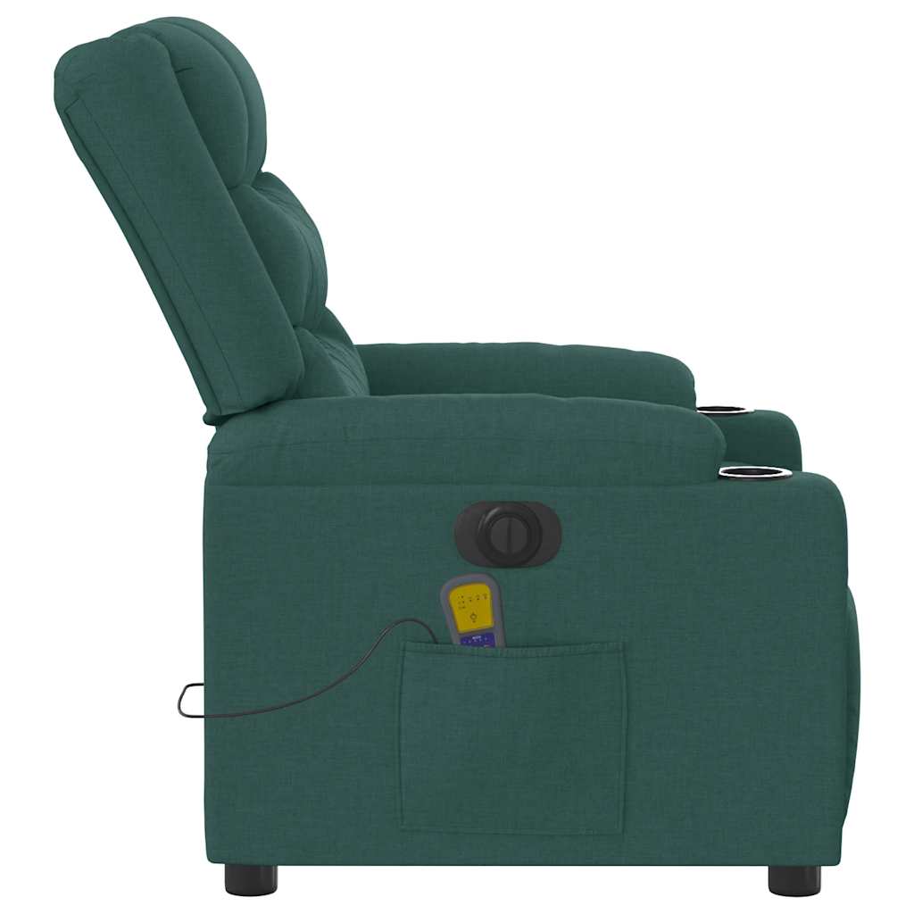 Massagestoel Stof Donkergroen