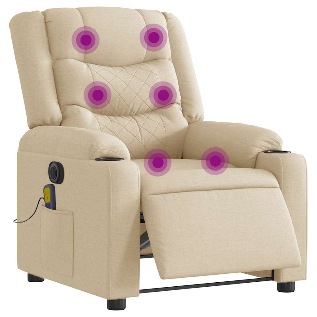 Massagestoel Stof Kleurig Crème