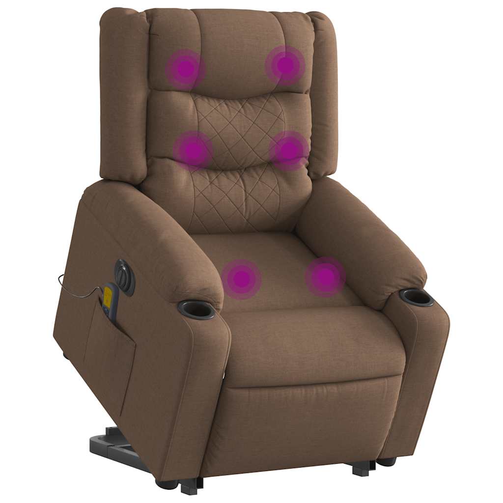 Sta-Op-Massagestoel Stof Bruin