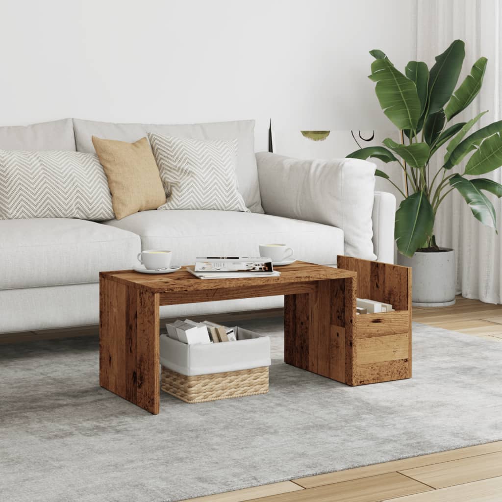 Salontafel 90X45X35 Cm Bewerkt Hout