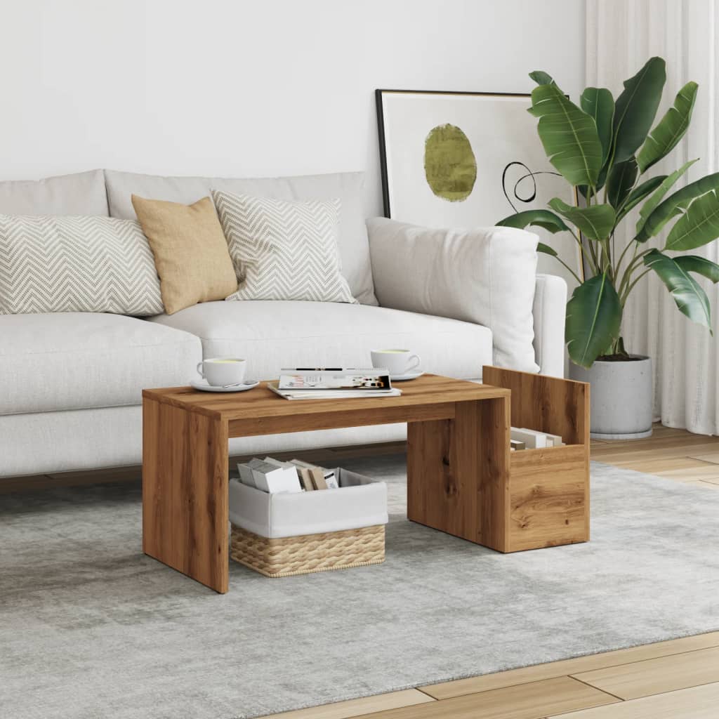 Salontafel 90X45X35 Cm Bewerkt Hout