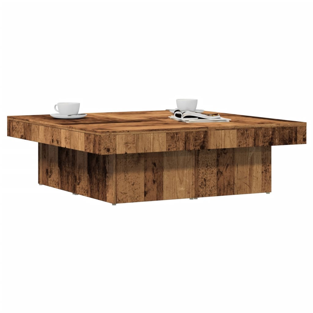 Salontafel 90X90X28 Cm Bewerkt Hout