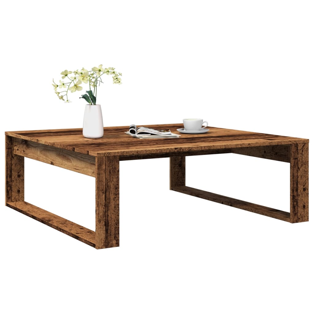 Bijzettafel 50X50X35 Cm Bewerkt Hout Kleurig