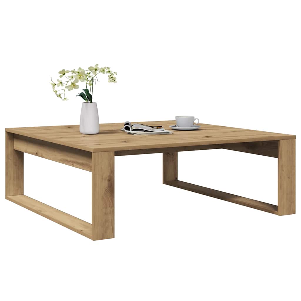 Bijzettafel 50X50X35 Cm Bewerkt Hout Kleurig