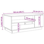 Salontafel Bewerkt Hout Kleurig