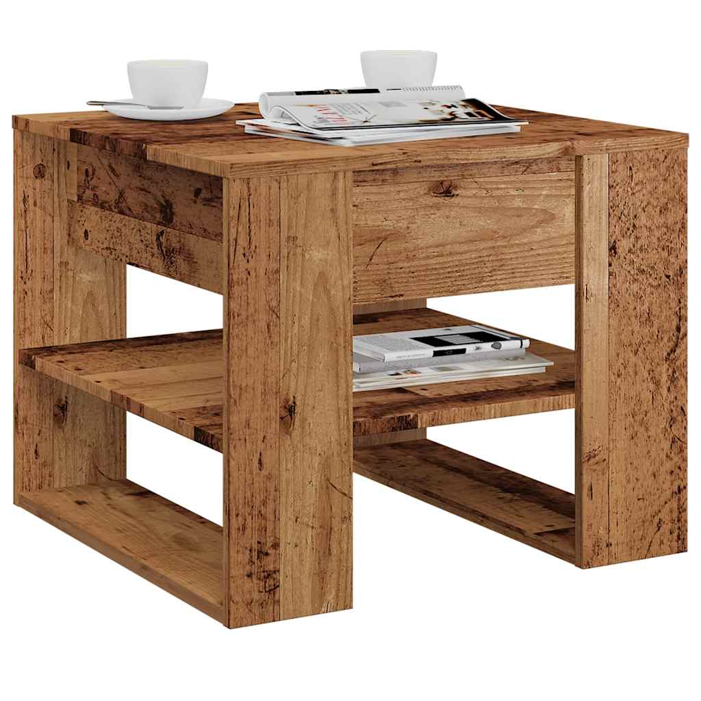 Salontafel 55,5X55X45 Cm Bewerkt Hout