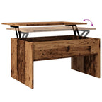 Salontafel 80X50,5X41,5 Cm Bewerkt Hout Kleurig