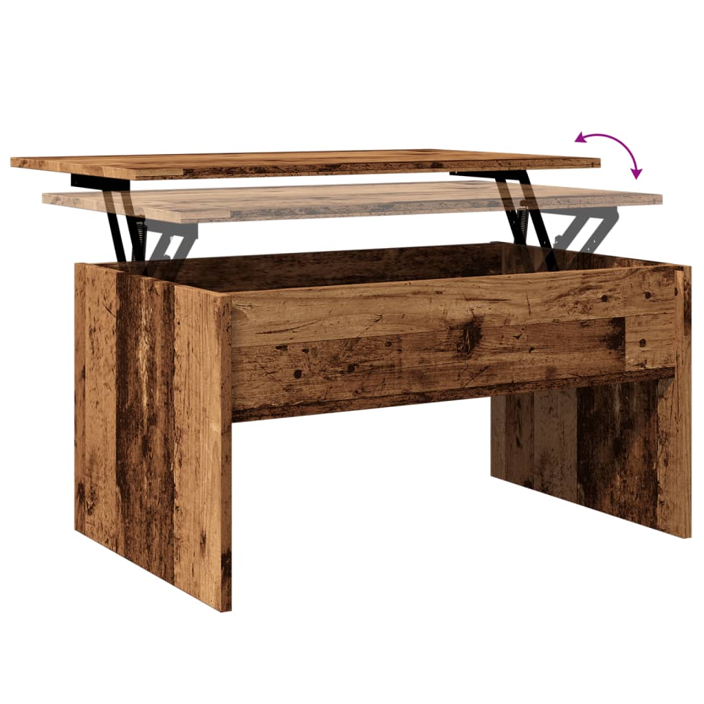 Salontafel 80X50,5X41,5 Cm Bewerkt Hout Kleurig