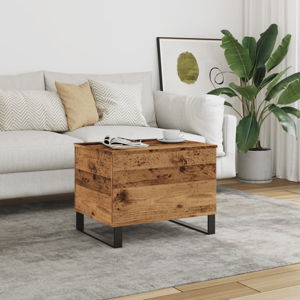 Salontafel 60X44,5X45 Cm Bewerkt Hout Eikenkleurig