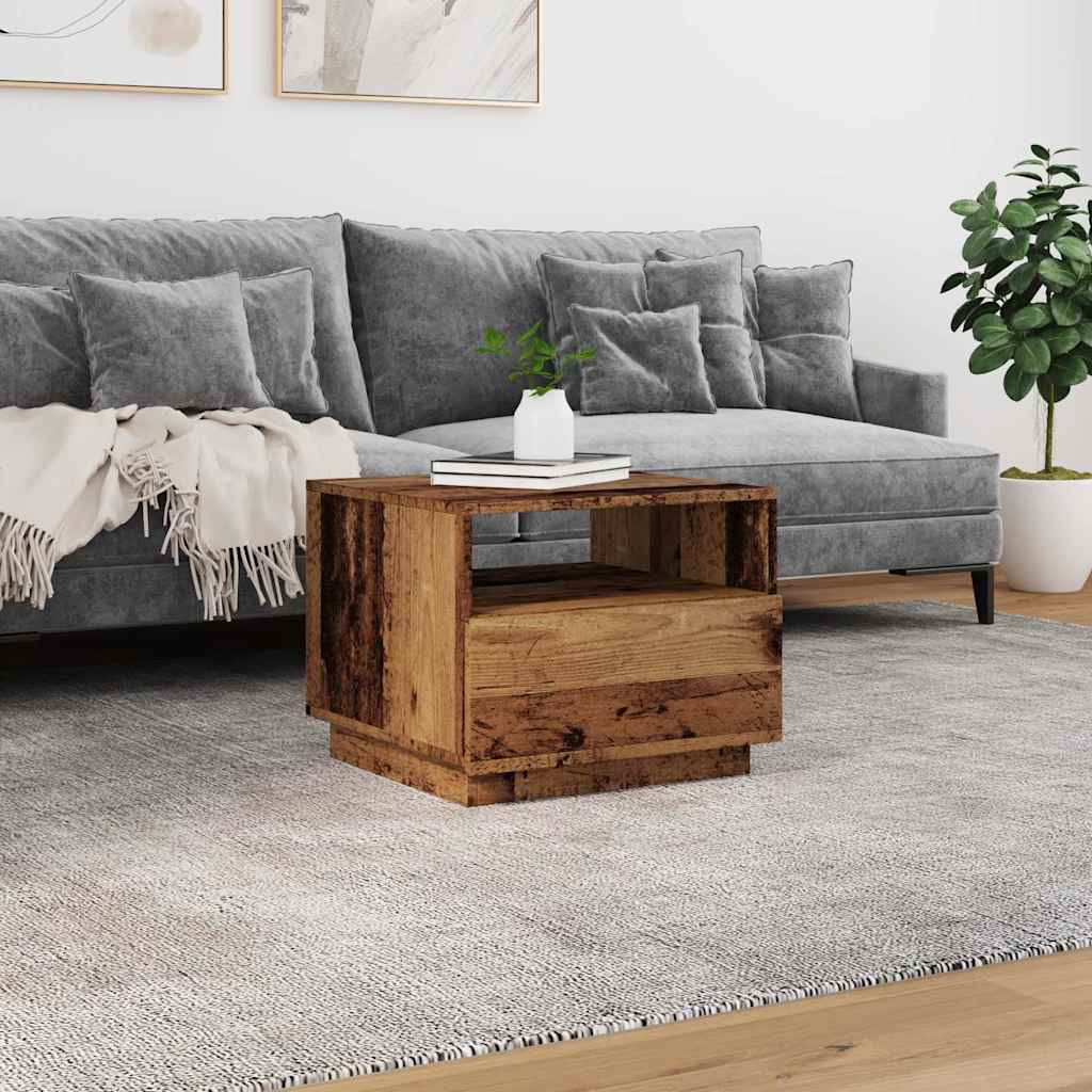 Salontafel Met Led-Verlichting 50X49X40 Cm Kleurig