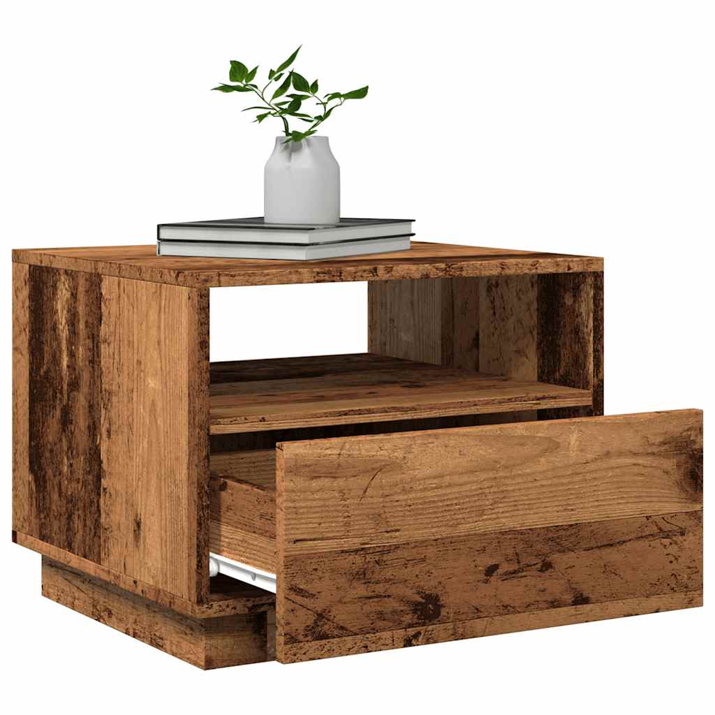 Salontafel Met Led-Verlichting 50X49X40 Cm Kleurig