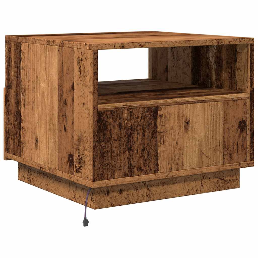 Salontafel Met Led-Verlichting 50X49X40 Cm Kleurig