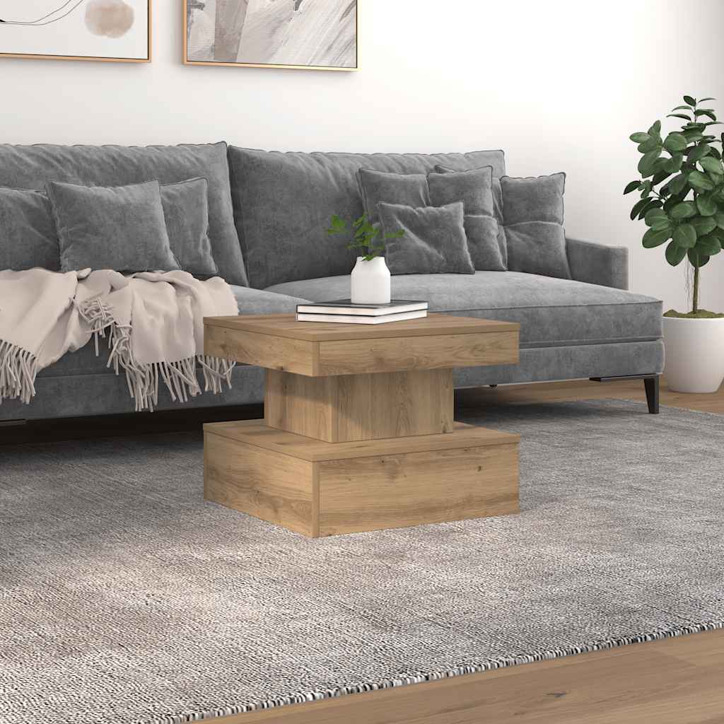 Salontafel Met Led-Verlichting 50X50X40 Cm