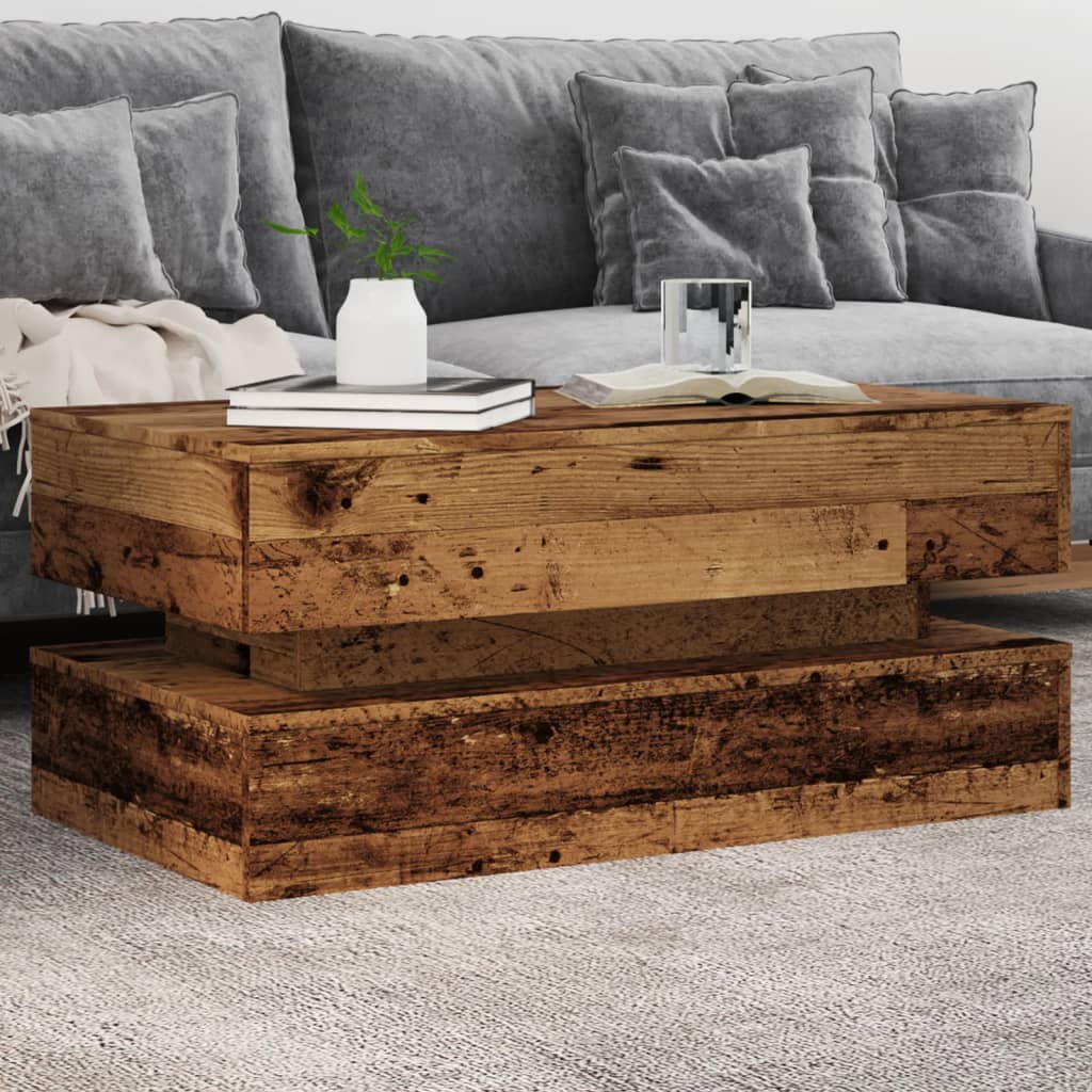 Salontafel Met Led-Verlichting 90X50X40 Cm