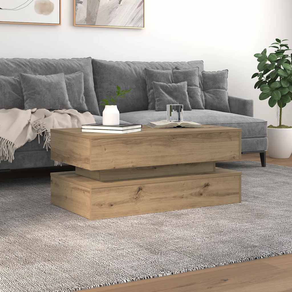 Salontafel Met Led-Verlichting 90X50X40 Cm