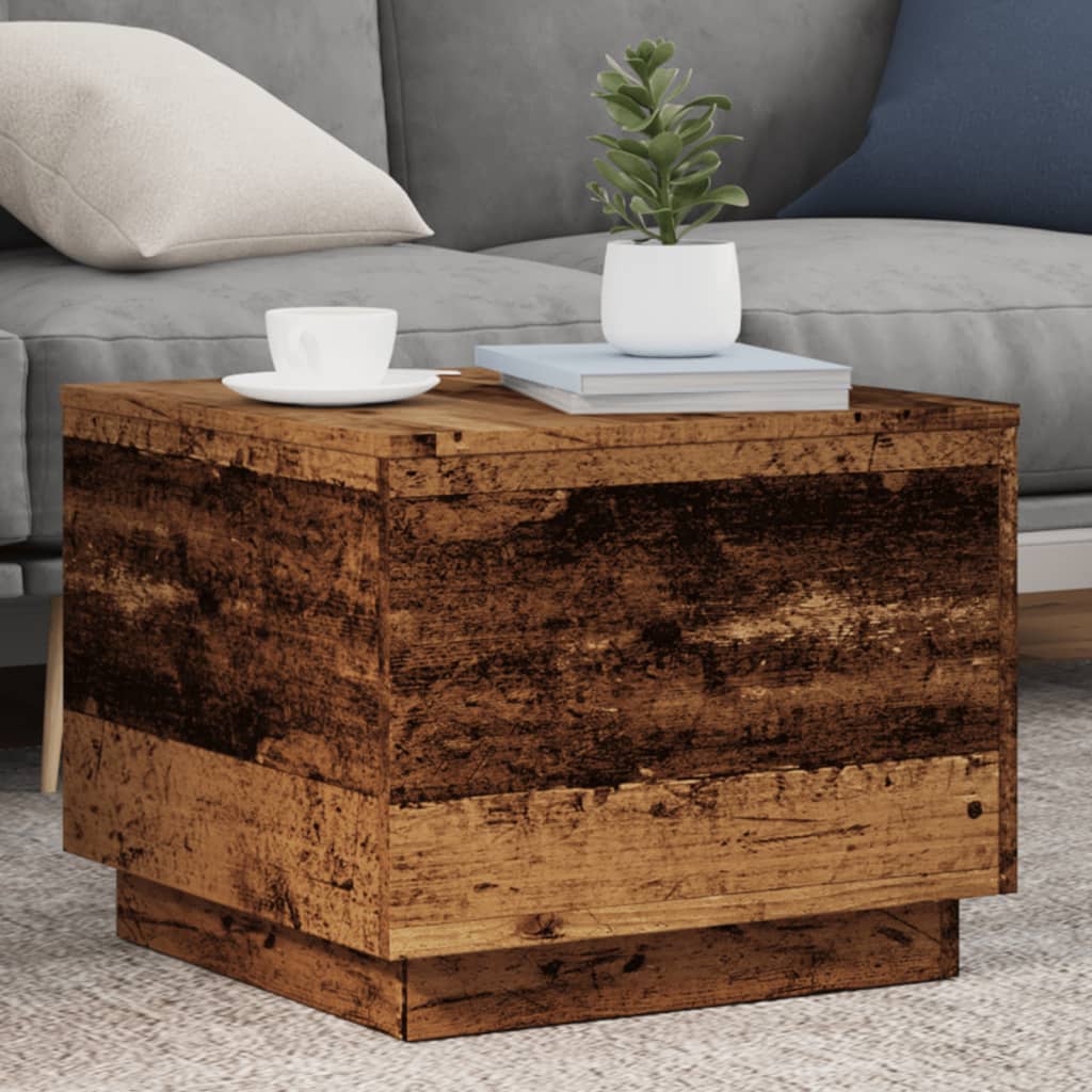 Salontafel Met Led-Verlichting 90X50X40 Cm