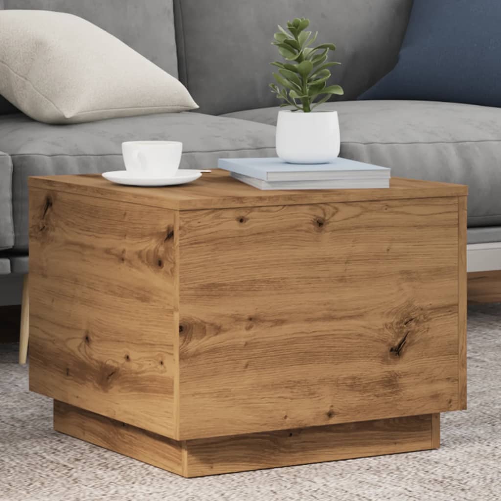 Salontafel Met Led-Verlichting 90X50X40 Cm