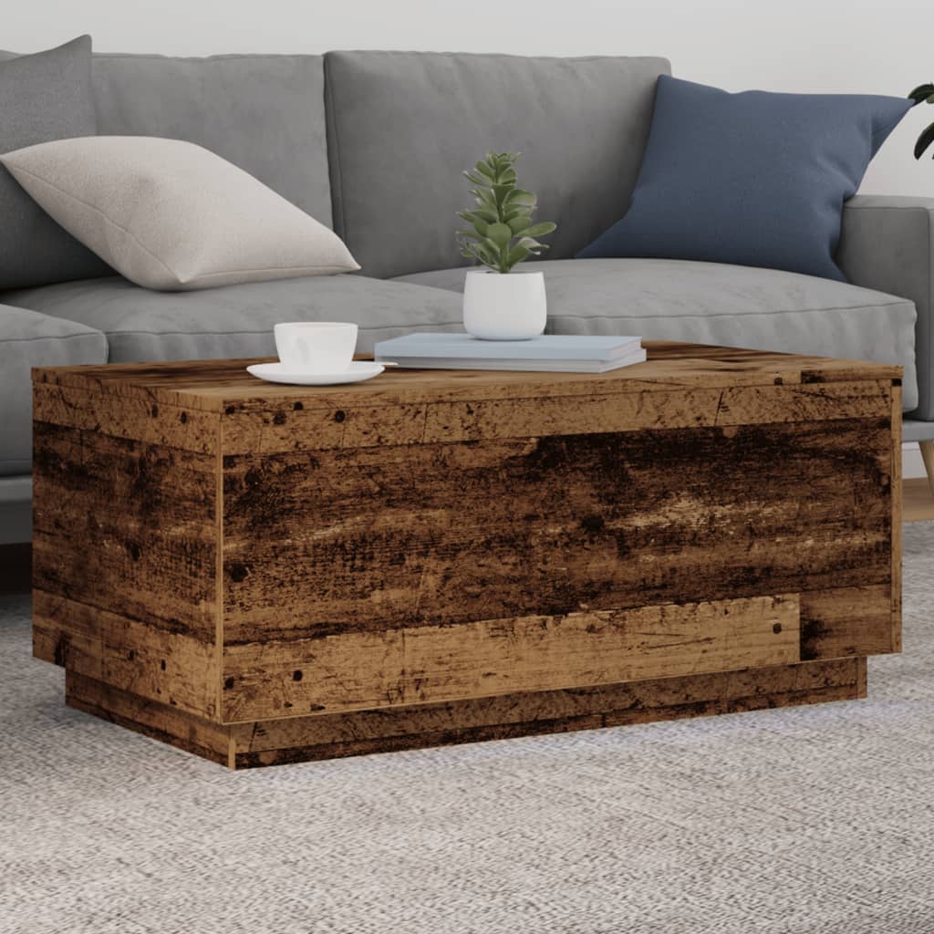 Salontafel Met Led-Verlichting 90X50X40 Cm