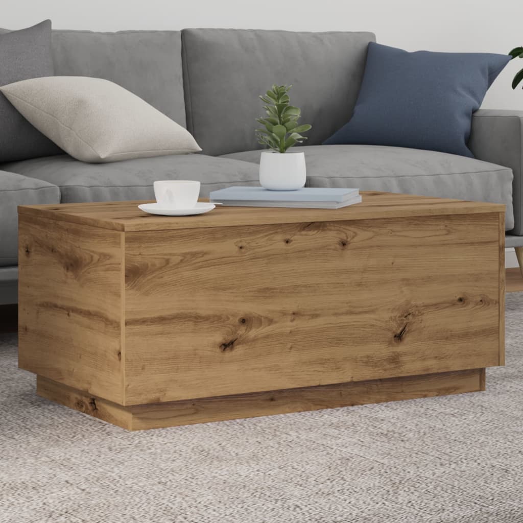 Salontafel Met Led-Verlichting 90X50X40 Cm