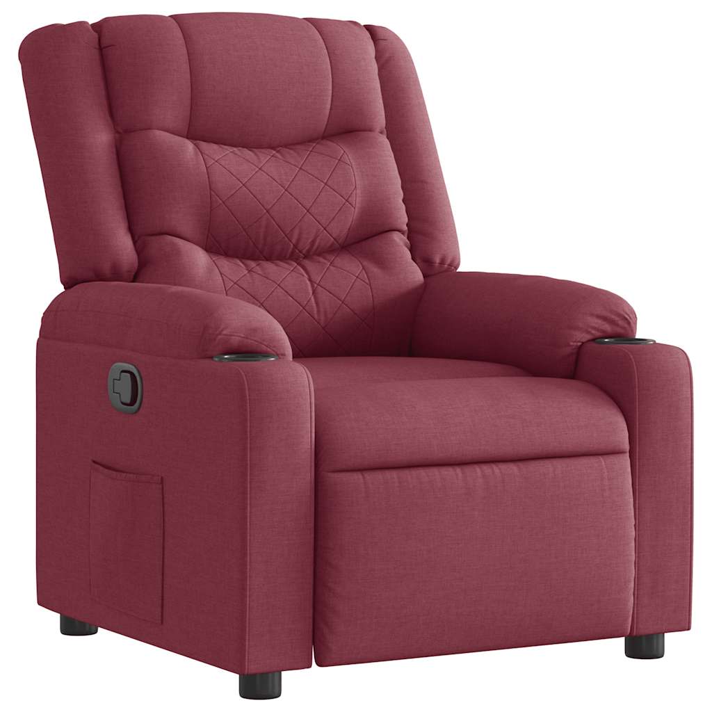 Fauteuil Verstelbaar Stof Wijnrood