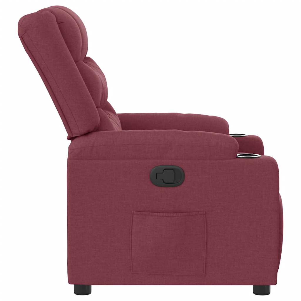 Fauteuil Verstelbaar Stof Wijnrood