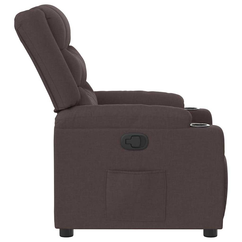 Fauteuil Verstelbaar Stof Donkerbruin
