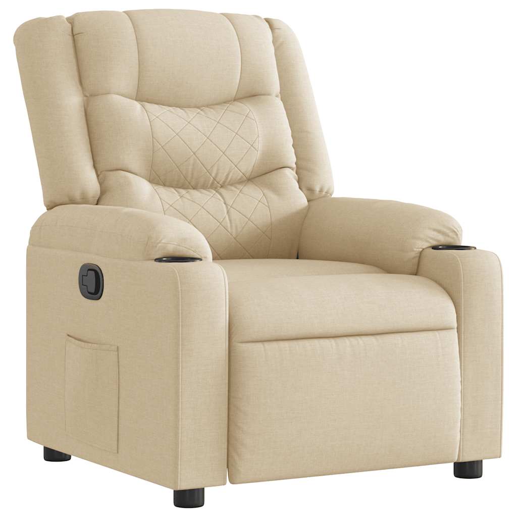 Fauteuil Verstelbaar Stof Kleurig Crème