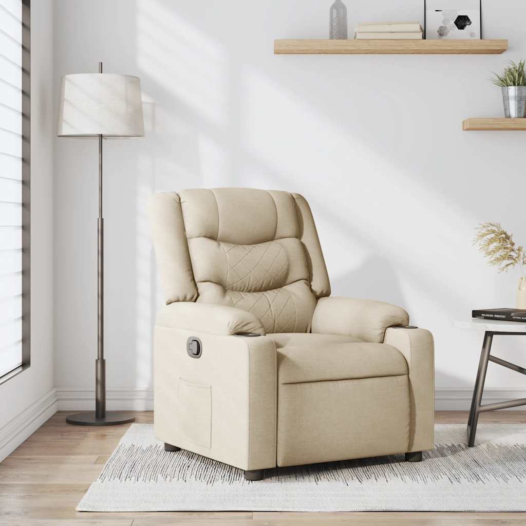 Fauteuil Verstelbaar Stof Kleurig Crème