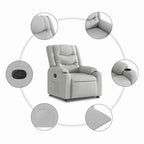 Fauteuil Verstelbaar Stof Wolk Grijs Wolkengrijs