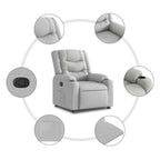 Fauteuil Verstelbaar Stof Wolk Grijs Wolkengrijs