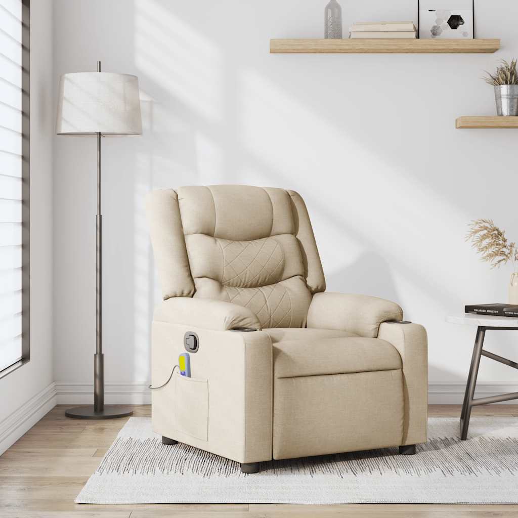 Fauteuil Verstelbaar Stof Kleurig Crème