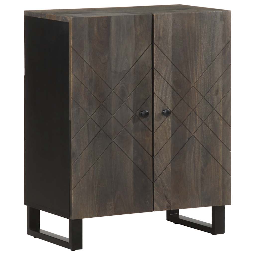 Dressoir 60X33X75 Cm Massief Mangohout Zwart