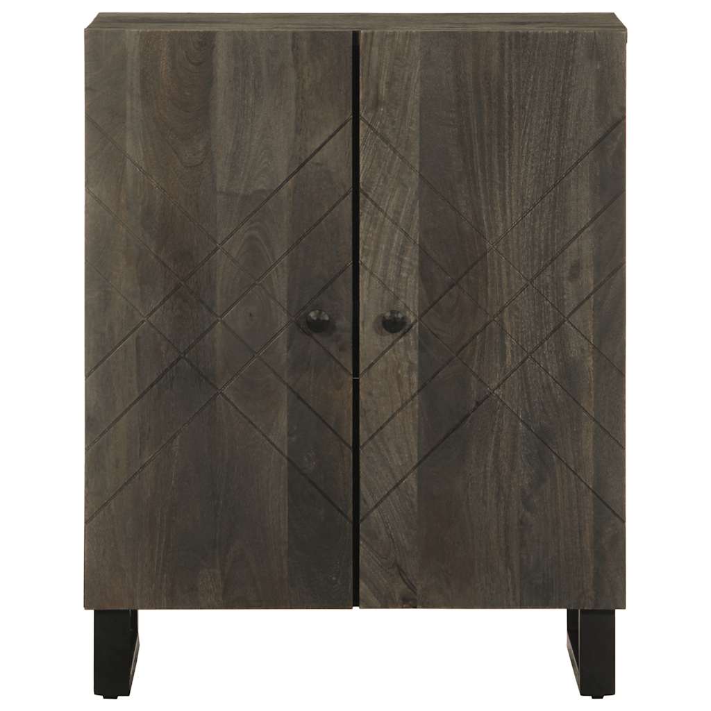 Dressoir 60X33X75 Cm Massief Mangohout Zwart