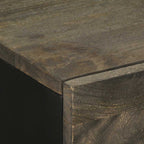 Dressoir 60X33X75 Cm Massief Mangohout Zwart